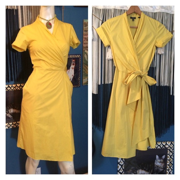 talbots yellow dress